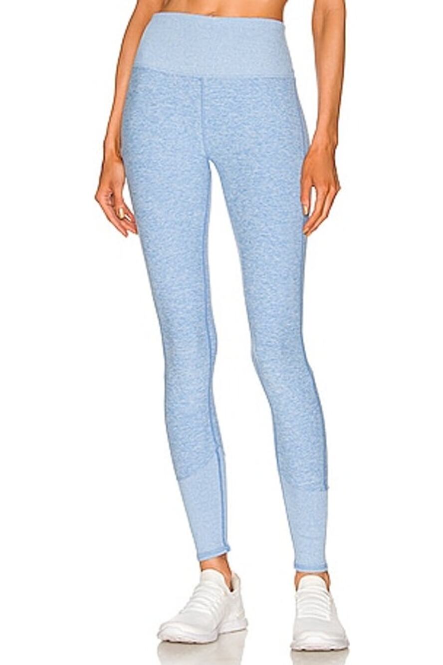 Alo Alosoft Legging Lounge High Waist Tile Blue White Heather Medium Cozy Soft